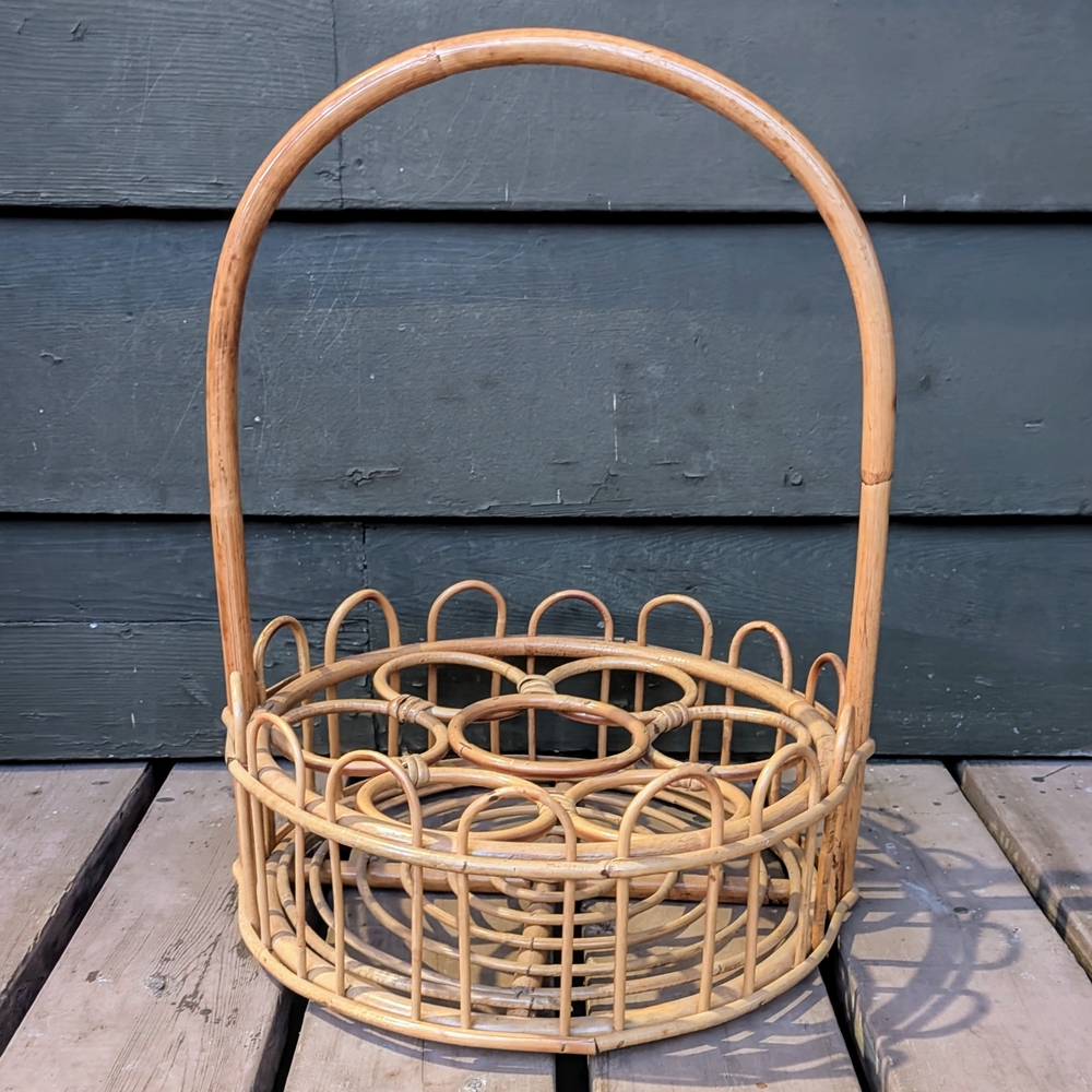 Natural Rattan Basket with Handle